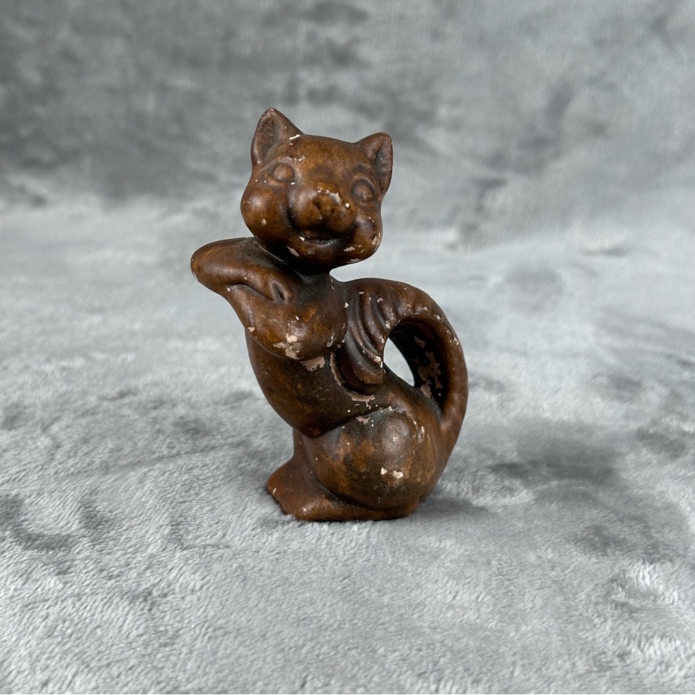 Vintage Ceramic Chipmunk Figurines Mid Century Some Paint Loss Personality